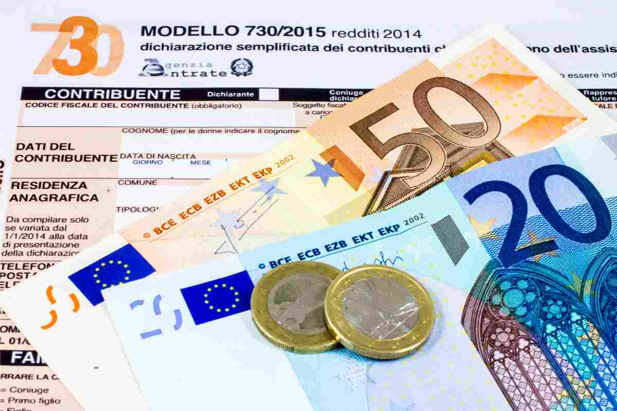 Modello 730 euro contanti