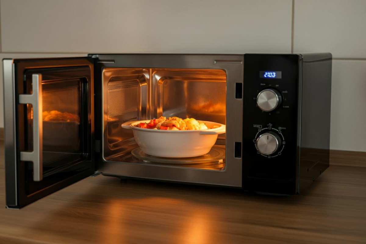 piatto dentro al forno a microonde