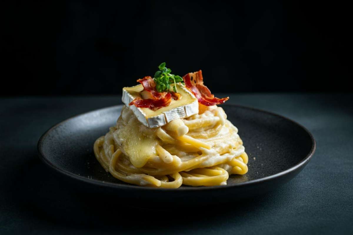 ricetta della pasta con guanciale brie e crema di patate