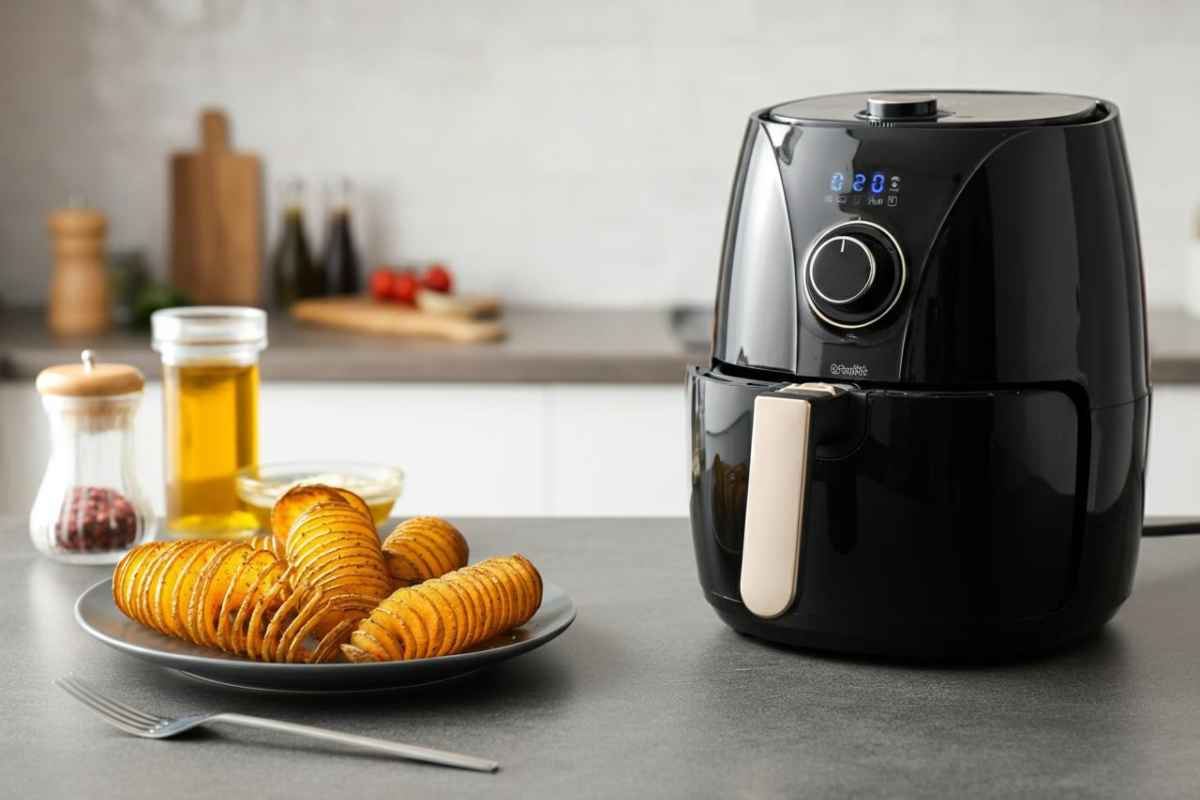 nella friggitrice ad aria le spirali di patate