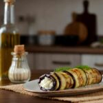 ricetta del rotolo di melanzane e Philadelphia