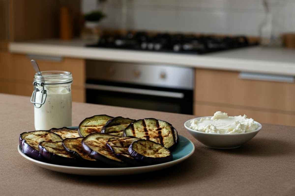 come fare il rotolo di melanzane e Philadelphia